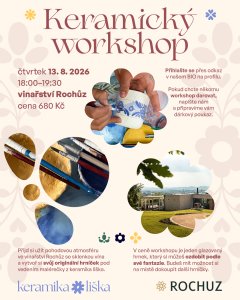 VSTUPENKA na Keramický workshop dne 13.srpna 2026